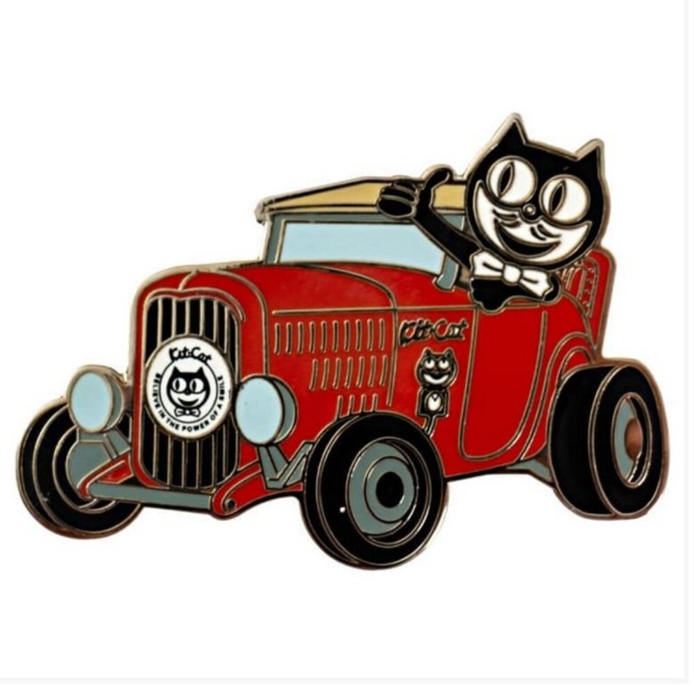 Kit-Cat Klock Red Ford Roadster Enamel Pin